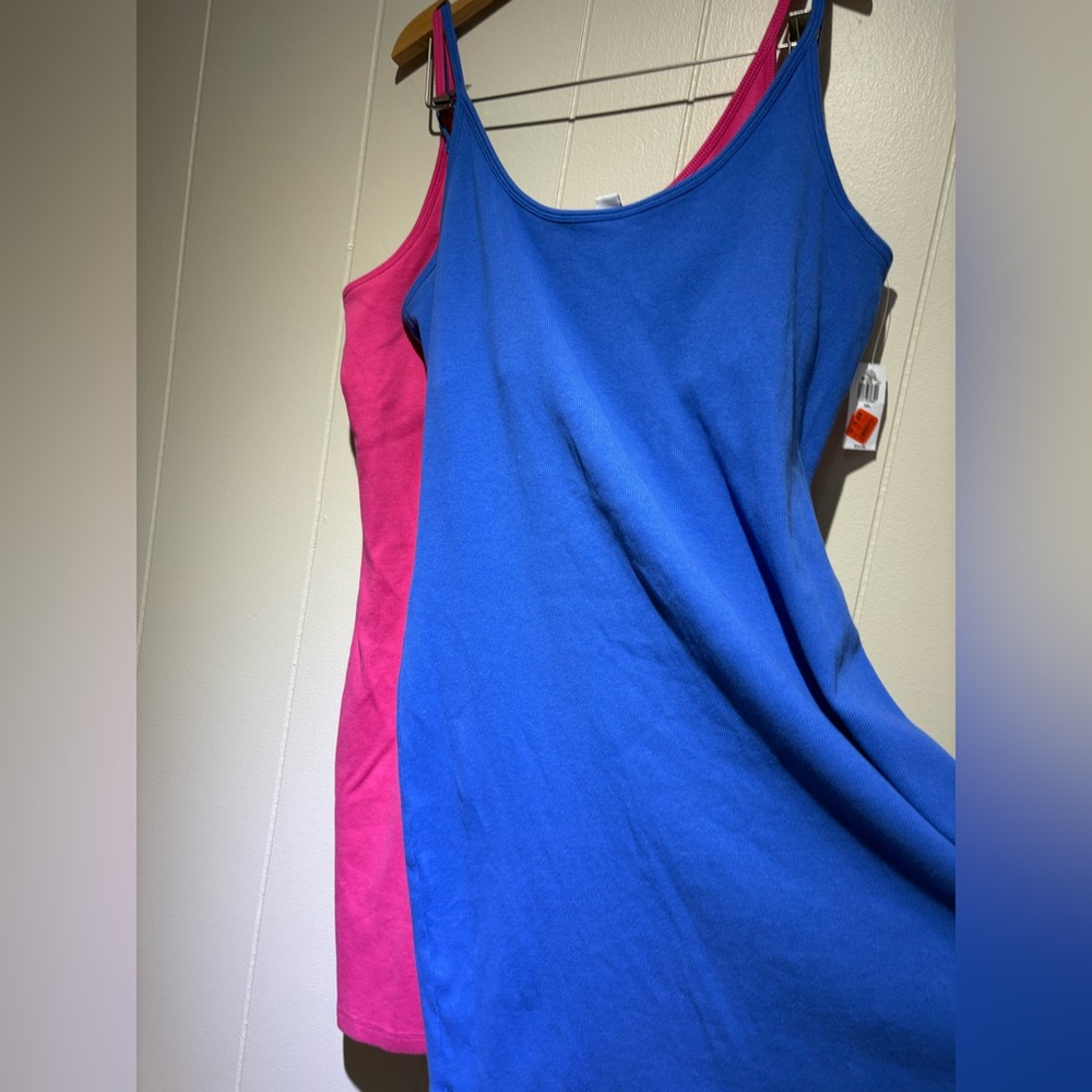 NWT Old Navy body con dress 2pcs blue pink XXL